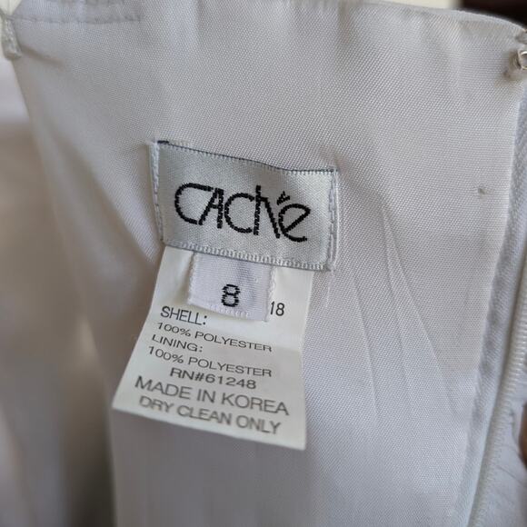 Cache (Vintage?) Strapless Column Gown Black and White Formal 8 - Picture 13 of 13